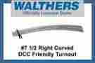 948-8889 Walthers 7.5 Curved Right Hand Part Ho Scale Switch Code 83