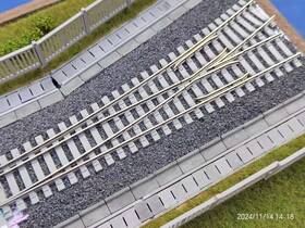 44758 Aerosim Ho Scale Right Turnout Concrete Ties Code 100
