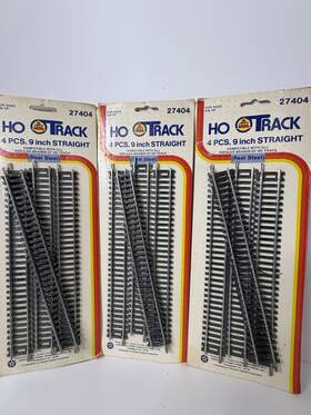 2-rail Ahm 27404 3x Lot Ho Scale Associated Hobby Manufacturers Straight Usa Nos
