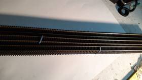 08630 Ahm/rivarossi Made In Italy Ho Gauge 28 Pieces Of Brass 36 Inch Flexible Track - New