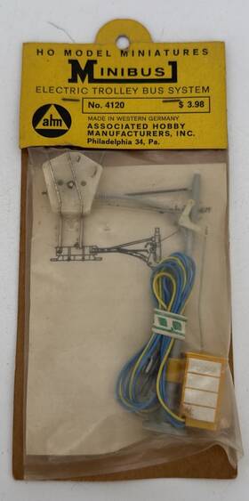 4120 Ahm/rivarossi Ho Scale Minibus Pole With Overhead Switch New Old Stock In Package