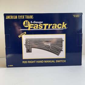 6-49869 American Flyer 023922498694 Trains Af S-gauge R20 Right Hand Manual Switch By Lionel