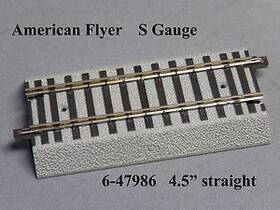 6-47986 American Flyer 4.5 Inch S Gauge Fastrack Straight Track Section 10