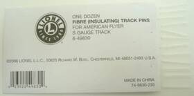 6-49830 American Flyer S Fibre Insulating Track Pins Pack Of 12