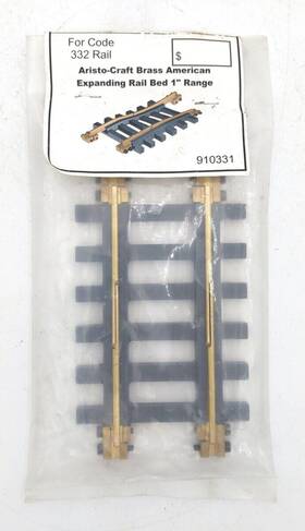 910331 Aristo-craft G Scale Brass American Expanding Rail Bed 1 Inch Range