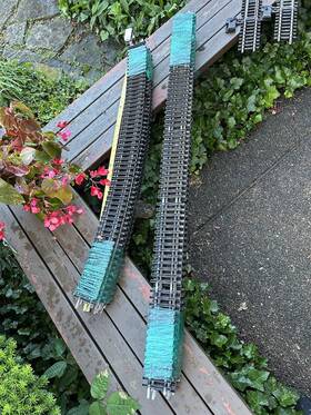 Art-20195 Aristo-craft Stainless Steel Ten 5 American Style G Scale Tracks New