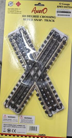 Rmt-99759 Aristo-craft O Gauge 60 Degree Crossing Super Snap Track