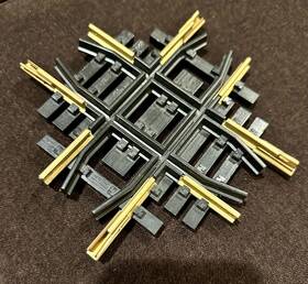 Art-30410 Aristocraft 30410 Aristo-craft Usa Brass 90 Degree Track Crossing
