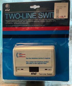 At&t 048898240801 Two Line Switch 24080 Use One Phone And Between 2 Lines Nos