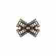 Atl-576 Atlas Ho Scale Code-83 Nickel Silver W Brown Ties 60 Degree Crossing