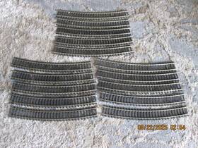 0836 Atlas 836 Ho Nickel Silver 22 Inch Radius Curved Snap Track-lot Of 15 With Couplers