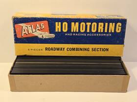 1226-79 Atlas 1960s Ho Motoring Roadway Combining Section 6 Pcs Track #1226-79 In Box