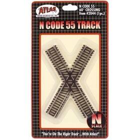 2044 Atlas N Scale Code 55 60 Degree Crossing