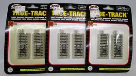 2426 Atlas N Scale True-track Roadbed Straight Bumpers Lot Of 6 Brown / Nickel Silver