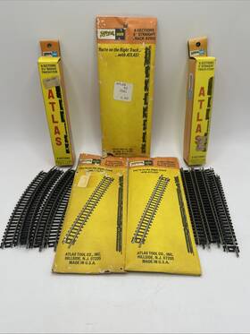 2501-2510 Atlas N Gauge 5 Inch Straight Tracks And 9.75 Radius #2501 #2510 Lot Of