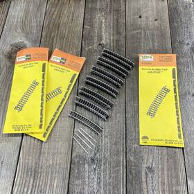 2521 Atlas Lot Of 19 Vintage N Scale 1/2 - 11 Inch Radius Train Tracks Very Nice