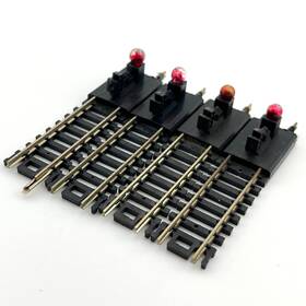 2537 Atlas N Scale Illuminated Bumper Track Code 80 Nickel Silver Snap 4 Pcs
