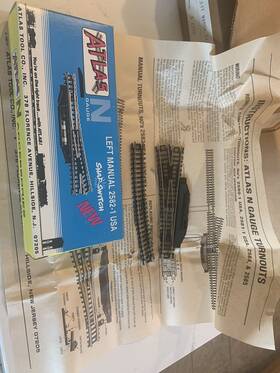 2582-1 Atlas 5 Lot N Gauge Left Manual Turnout Switchs #2582-1 Nib 4 Others