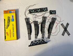 2584 Atlas 2585 Left Remote Snap- Switch Turnout Lot Of 4 N Gauge And More