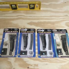 Atlas 2725 N Scale Remote Control Switch Model Railroad Track Lot 1 160 Black Steel