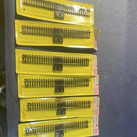 40-719 Atlas Ho Straight Terminal Track 6 Sections Plastic Metal Black Model Railroad