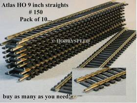 Atlas 445053923990 Code 100 9 Inches Straight Track 10 Pack Ho Scale