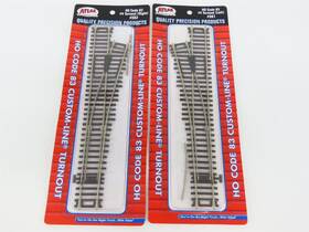 Atlas 561/562 Lot Of 2 Ho Scale Code 83 Left And Right Turnout Tracks - Sealed