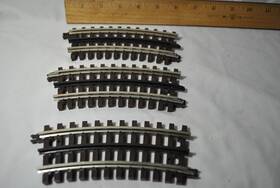 3-rail Atlas 6044 Qty. 3 # O-27 1/2 Curve Track