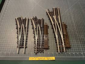 6070-6072 Atlas O Scale Train Three Switch Tracks 6070 054 And 6072 072 For Parts Only Lot A