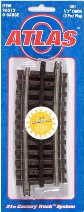 Atlas 642988060128 6012 O81 1/3 Curve Track - 2 Sections