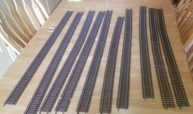 7056-10 Atlas O Scale Code 148 40 Flex Track With Brown Ties 10 Piece