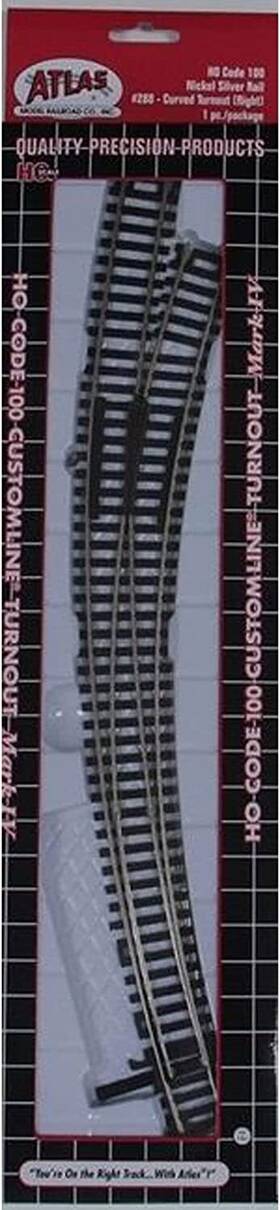 Atlas 732573002883 288 Ho Scale Code 100 Custom Right Hand Turnout New Free Shipping