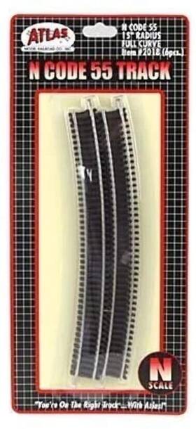 Atlas 732573020184 2018 N Scale Code 55 15 Inch Radius Track 6 Pack New Free Ship