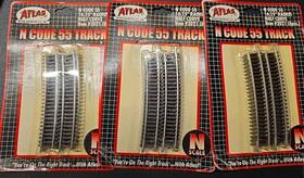 Atlas 732573020214 N Code 55 16.25 Radius Half Curve 3 Packs Of 6 Pcs