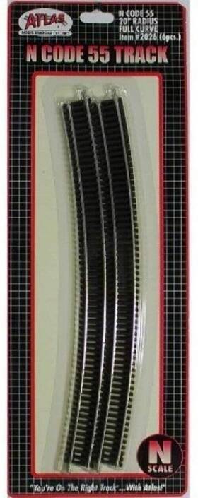 Atlas 732573020269 2026 N Scale Code 55 20 Inch Radius Track 6 Pack New Free Ship