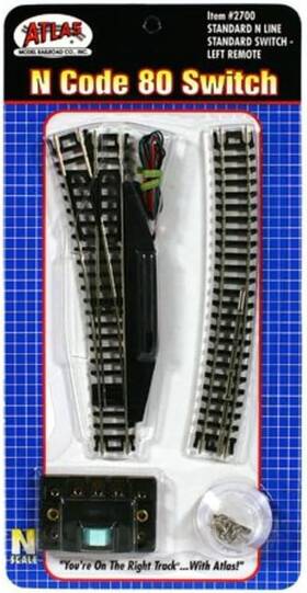 Atlas 732573027008 Heartland Hobby - Track N Code 80 Remote Left-hand Switch