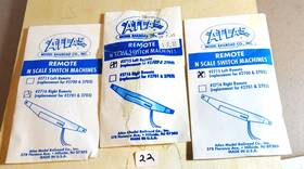 800-5410 Atlas N Scale Remote Switch Machines #2715 Left And #2716 Right 3 Each Total 22