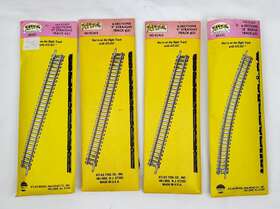 Atlas 833 821 Lot Of 24 Ho Scale 9 Inch Straight #21 And 18 Radius #33 Train Tracks 4 Packs