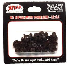 Atl22135 Atlas N Scale 22135 Plastic 33 Inch Low Profile Replacement Wheelsets Pkg 48
