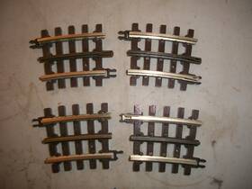 Atl6068 Atlas O 3-rail O36 Quarter Curve Sections 4 Pieces #6068 Used