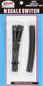 2751 Atlas Code 80 Custom Line Standard Switch Rh N Scale Nickel Silver Model