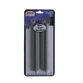G2401 Atlas N True Track Gray Ballast 6 Inch Code 65 Straight Pack Of