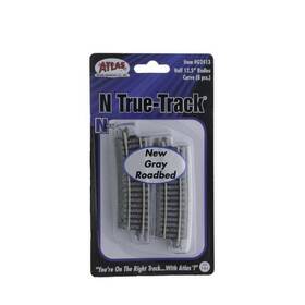 G2413 Atlas N 12-1/2 Inch Radius 1/2 Section Code 65 Curved Track Pack Of 8
