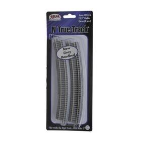G2416 Atlas N 14 Inch Radius 1/2 Section Code 65 Curved Track Pack Of 8