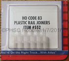 Atlas Ho Scale 552 Code 83 Insulated Plastic Rail Joiners 24 Count 732573005525