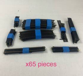 Ho1s Atlas Mixed Lot Of 65 Ho Scale 3 Inch 6 9 18 22 Brass Snap Track Pieces