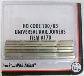 B0006n73kq Atlas Model Code 100/83 Nickel Silver Universal Rail Joiners 48 Pcs Per Blister #170