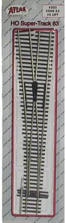 Atlas Model Railroad 313020937974 Ho Code 83 #6 Left-hand Super Switch