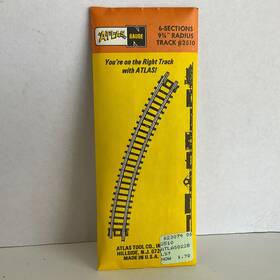 Atl2510 Atlas Model Railroad 2510 N Gauge 9 3/4 Inch Radius Curve 6 Sections Track Read