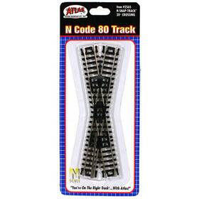 Atl2565 Atlas Model Railroad N Code 80 20 Degree Crossing Track